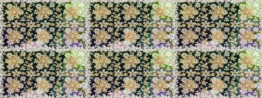 Altın elementli gri renkler. Raster altın desen. Raster illüstrasyonu. Doğu tarzı arabesk. Kusursuz altın desenli bukleler..