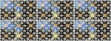 Raster deseni. Raster illüstrasyonu. Gri renkte yaz çiçekleri. Küçük çiçekte sevimli çiçek deseni var..