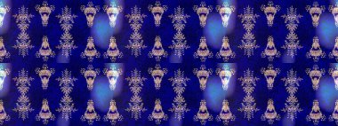 Kar Tanesi Mozaik ikonu. Mavi, siyah ve mor siluet kar tanecikleri işareti. Grafiksel element dekorasyonu. Düz dizayn. Sembol kışı, donmuş, Noel, yeni yıl tatili. Raster illüstrasyonu.