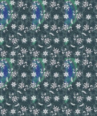 Süslü kumaş deseni. Renkli Bahar Teması eskiz kalıbı. Düz Çiçek Elementleri Tasarımı. Raster illüstrasyonunda çiçek deseni çizimi.