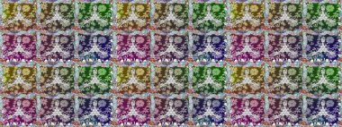 Güzel suluboya çiçekler, parlak renkler, dikişsiz çiçek desenleri. Raster..