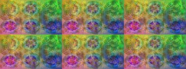 Renkli elementlerle Raster ilginç desen