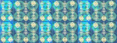 Raster illüstrasyonu. Noel stili. Mavi, nötr ve yeşil renklerde kar taneleri.