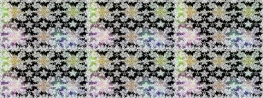 Retro tekstil tasarım koleksiyonu. El çizimi çiçek unsurları olan soyut, dikişsiz raster deseni. Çiçekli ipek eşarp. Gri üzerine gri. 1950 'ler-1960' lar motifleri.