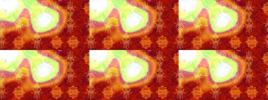 Raster illüstrasyonundaki çiçek desenli çizim. Kırmızı, turuncu ve sarı renkte çiçekler.