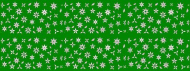 Şirin karalamalı çiçek desenli çizim. El yapımı çiçek ve bitki koleksiyonu. Raster illüstrasyonu. Eskiz stili yeşil renkler. Raster illüstrasyonu.