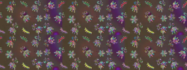 Raster illüstrasyon kar taneleri. Kışın sembolü. Kahverengi, gri ve mor renkli suluboya kar taneleri. Güzel dekorasyon.