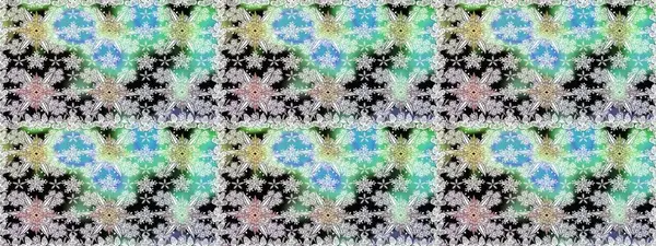 Düz Çiçek Elementleri Tasarımı. Raster illüstrasyonunda kusursuz çiçek deseni. Süslü kumaş deseni. Renkli Bahar Teması Kusursuz Arkaplan.