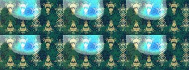 Çiçek arkaplan. - yeşil, mavi ve nötr çiçekler. Çiçek kolajı. Çiçek kompozisyonu. Doğa. Raster deseni. Küçük çiçekte güzel desen var..