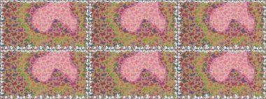 Tarafsız, pembe ve bej arka planda kelebek. Davetiye, kart ve parmak izi için basit kadınsı bir model. Raster illüstrasyonu. Rastgele nötr, pembe ve bej renkli kelebekler şirin desenler. Kusursuz..