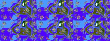 Raster kar taneleri deseni. Renkli arka planda güzel kar taneleri. Raster illüstrasyonu.