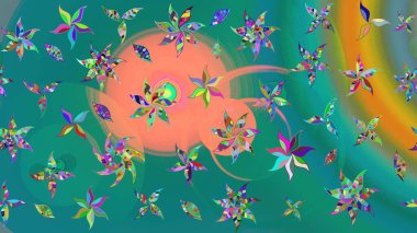 Güzel suluboya yaz çiçekleri deseni..