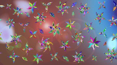 Raster deseni. Suluboya etkisi. Organik elementler. Botanik çizim deseni.