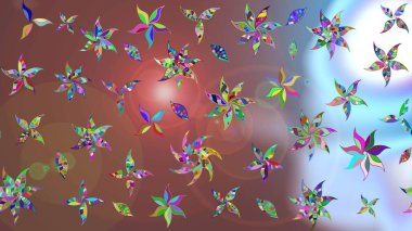 Çiçek rengi eskiz deseni. Klasik taslak çizimi. Raster çiçek izi..