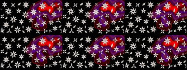 Siyah renkli çiçekler. El çizimi. Çiçekli eskiz deseni. Suluboya çizimi.