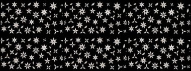 Şekil verilmiş çiçeklerle eskiz deseni. Çiçek deseni duvar kağıdı, desen dolguları ve web sayfası arka planı için kullanılabilir. Süslü zentangle çizim dokusu, soyut çiçeklerle süslenmiş..