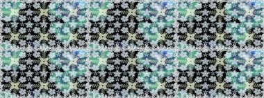 Raster illüstrasyonu. Raster illüstrasyonu. Tarafsız renklerde çiçekler. Kusursuz çiçek deseni. Asya tekstil tarzında.