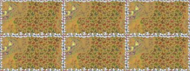 Sarı renkte bir resim. Kelebek deseni. Moda Kumaşı Tasarımı. Raster. Soyut, kusursuz arkaplan.