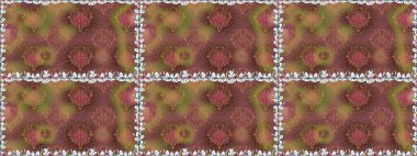 Renkli Bahar Temalı Kusursuz Arkaplan. Kusursuz bir mahsul. Raster Şirin kumaş deseni. Düz Çiçek Elementleri Tasarımı.