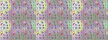 Tarafsız, bej ve yeşil renklerde çiçekler. Tropik çiçek desenleri. Raster illüstrasyonu.