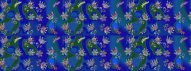 Raster mavisi, yeşil ve mor kar tanelerinden izole edilmiş. Güzel bir kış süsü. Kar taneleri koleksiyonu. Raster illüstrasyonu.