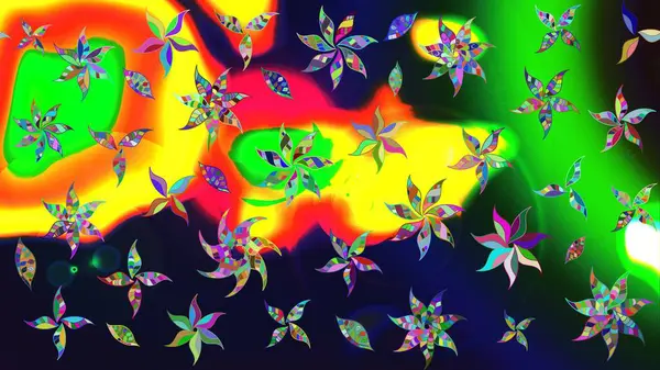 Hoş bir çiçek geçmişi var. Küçük bir çiçekte eskiz deseni. Raster illüstrasyonu. Güzel kumaş deseni.