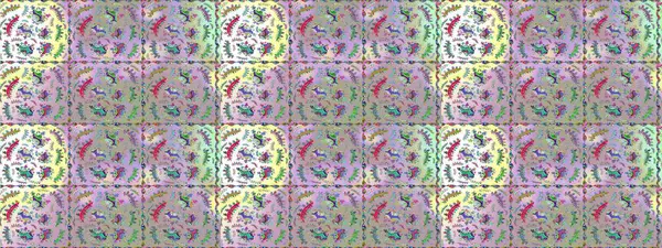 Tarafsız, bej ve yeşil renklerde çiçekler. Tropik çiçek desenleri. Raster illüstrasyonu.