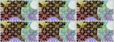 Raster illüstrasyonu. Kusursuz çiçek deseni duvar kâğıdı olarak kullanılabilir. Tarafsız renklerde çiçekler.