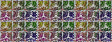 Yeşil renkli çiçekler. Elle boyanmış suluboya, kusursuz çiçekler ve bitkiler..