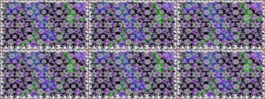 Raster illüstrasyonunda kusursuz çiçek deseni. Gri renkli çiçekler.