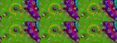 Raster Hip kumaş deseni. Eskiz Vintage Çiçek Deseni.