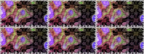 Çiçekler. Soyut etnik raster kusursuz desen. Vadinin çiçekleri kahverengi renklerde.