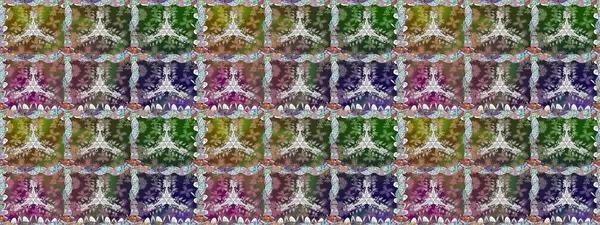 Yeşil renkli çiçekler. Elle boyanmış suluboya, kusursuz çiçekler ve bitkiler..