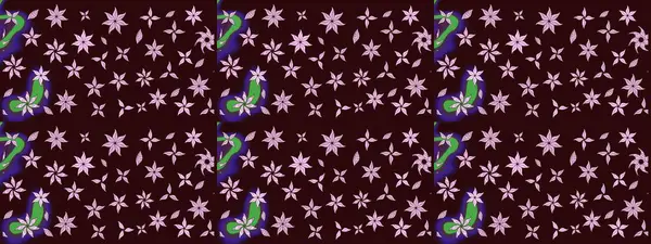 Küçük çiçekte güzel bir desen. Motley illüstrasyonu. Küçük renkli çiçekler. Moda baskıları için zarif bir şablon. Çiçekli bahar çiçekleri.