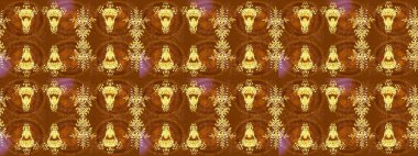 Çiçekli karalama şeklinde Raster çiçek deseni. Kahverengi renkli çiçekler. Nazik, narin çiçek arkaplanı.