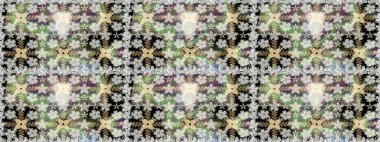 Renkli Yaz Temalı Kusursuz Arkaplan. Raster Illustrasyon 'da moda olmayan çiçek deseni. Gri renkli çiçekler. Düz Çiçek Elementleri Tasarımı.