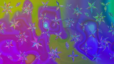 Çiçekli menekşe çizim deseni. Raster çiçek izi. Raster Yumuşak kumaş deseni. Klasik taslak çizimi.