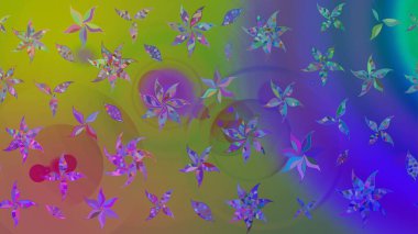 Mor renkli çiçekler. Tropik çiçekler. Gömlek çizimi Arkaplan Deseni.