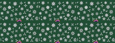 Çiçekli yumuşak bir eskiz şekli. Raster çiçekleri klasik tarzda çizilmiş. Yumuşak, yeşil renkli bahar çiçekleri. Raster illüstrasyonu.