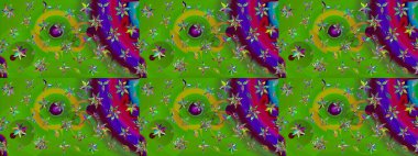 Tatil havası. Nazik romantik baskı. Bahar mevsimi. Yeşil renkli çiçekler. Raster güzel bir çiçek deseni çiziyor..