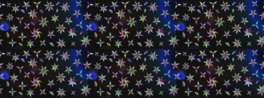 Çiçek ve yapraklı çiçek deseni. Küçük çiçekli şirin bir desen. Raster illüstrasyonu.