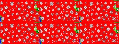 Çiçek desenli eskiz, darbeler, sıçramalar, yaz çiçekleri. Kırmızı renkte çiçekler. Raster illüstrasyonu.