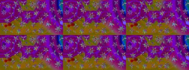 Taslak dekoratif arka plan, çiçek mandala. Mor renklerde. Çiçek. Raster illüstrasyonu.