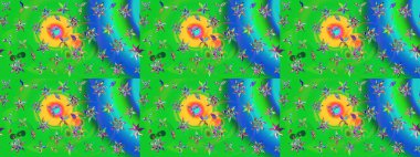 Bahar çiçekleriyle güzel bir çiçek deseni çizmişsin. Raster illüstrasyonu. Güzel kumaş deseni.