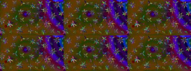 Raster illüstrasyonu. Kahverengi renkli güzel bir tekstil. Suluboya çiçekli çiçek deseni.