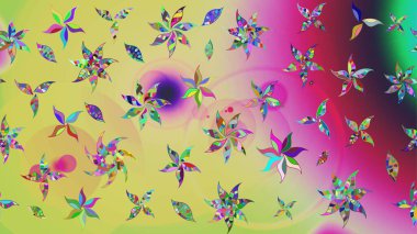 Çiçek süslemeli çizim deseni. Tarafsız renklerde çiçekler. Raster illüstrasyonu.