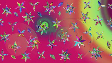 Sevimli çiçek raster deseni. Mor renkte çiçekler. Sketch Colour Spring Theme eskiz kalıbı. Düz Çiçek Elementleri Tasarımı.