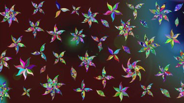 Taslak dekoratif arka plan, çiçek mandala. Çiçek. Raster illüstrasyonu. Kahverengi renklerde.