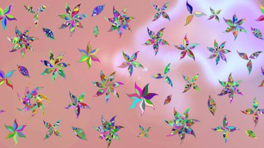 Çiçekli çiçek deseni, suluboya. Tarafsız renklerde çiçekler. Renkli Bahar Teması eskiz kalıbı. Düz Çiçek Elementleri Tasarım Raster illüstrasyonu.