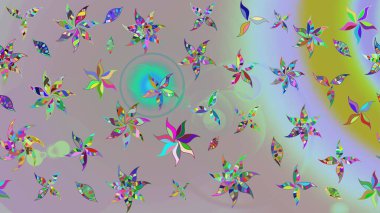 Tarafsız renklerde çiçeklerle çizilmiş çiçek deseni. Suluboya tarzında nötr renkler üzerine çiçekler.